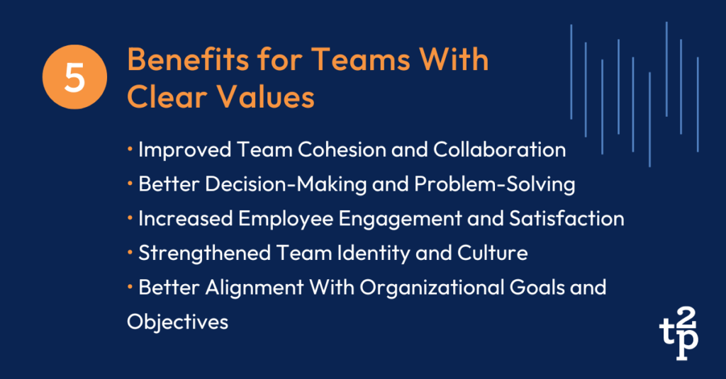 5 Benefits for Teams With Clear Values