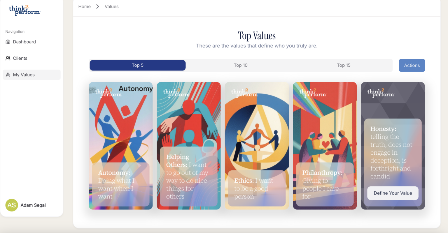 New Values Exercise | think2perform